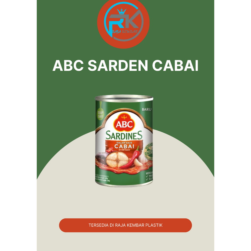 

ABC Sardines Cabai 155g, 425gr Sarden ABC / Sardines ABC 155g, 425gr