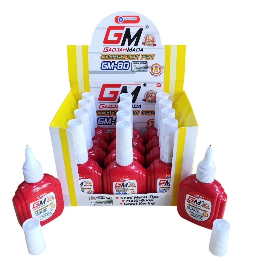

correction pen GM ujung besi 1 pak 12 pcs / harga grosir tipex pen GM-80 1 pak isi 12 pcs