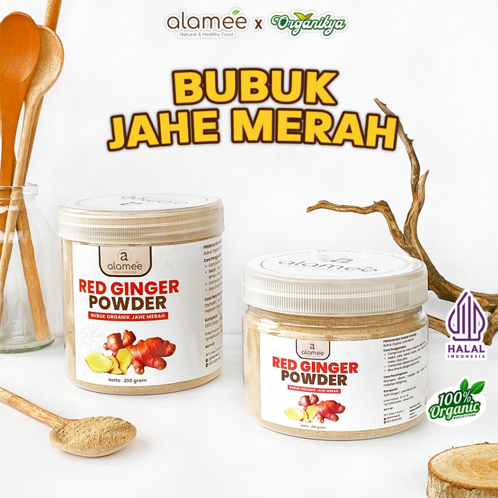 

ALAMEE Red Ginger Powder Minuman Jahe Merah Bubuk Tanpa Campuran Sehat Serbuk Minuman organikya