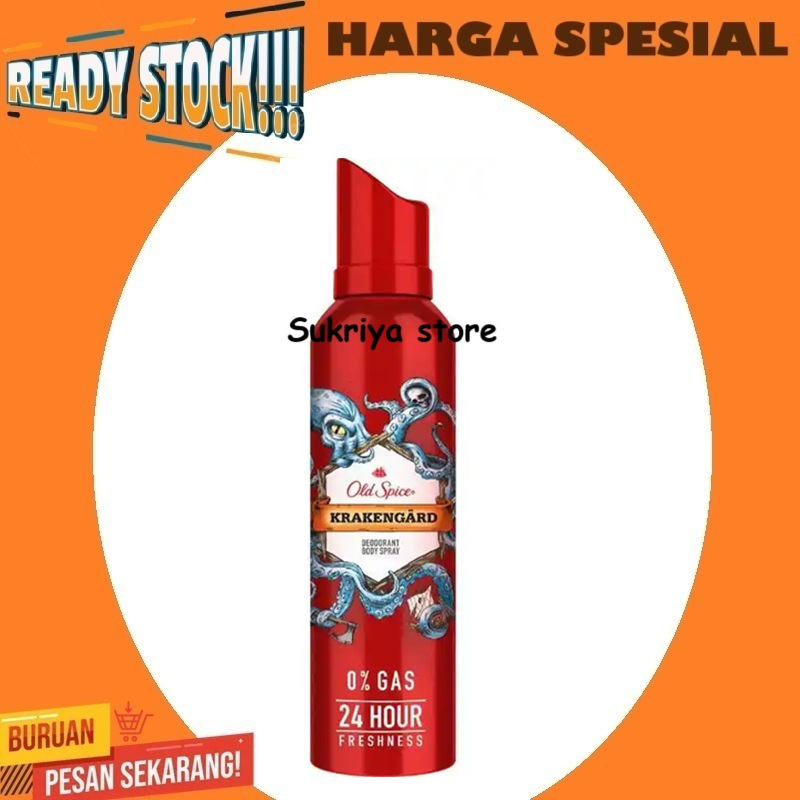 Spray Old Spice Krakengard Deodorant Body Deodoran Pewangi Ketiak Dodorant Sprai Dedoran 140 ml