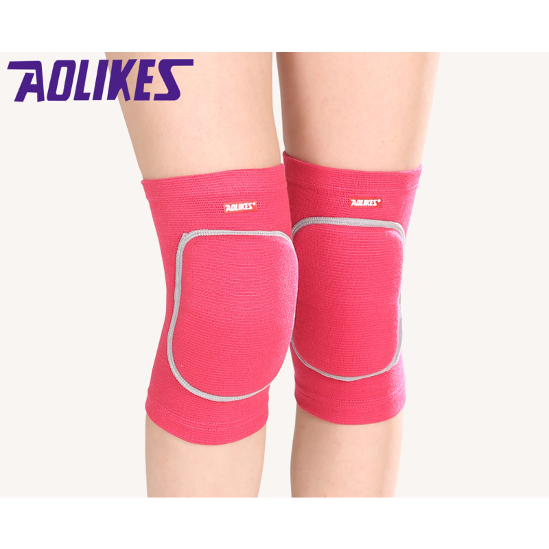 Kneepad Lutut Kaki Basket Voli Busa Spons AOLIKES-0210 Deker Pelindung Lutut Kaki Pria Wanita Anti C