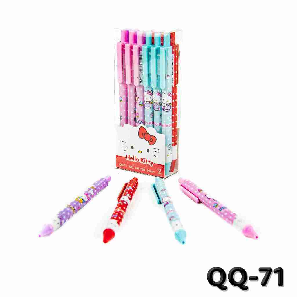 

gel pen ceklek isi 12pcs dengan pilihan motif Hello kitty,Kuromi,Avengers