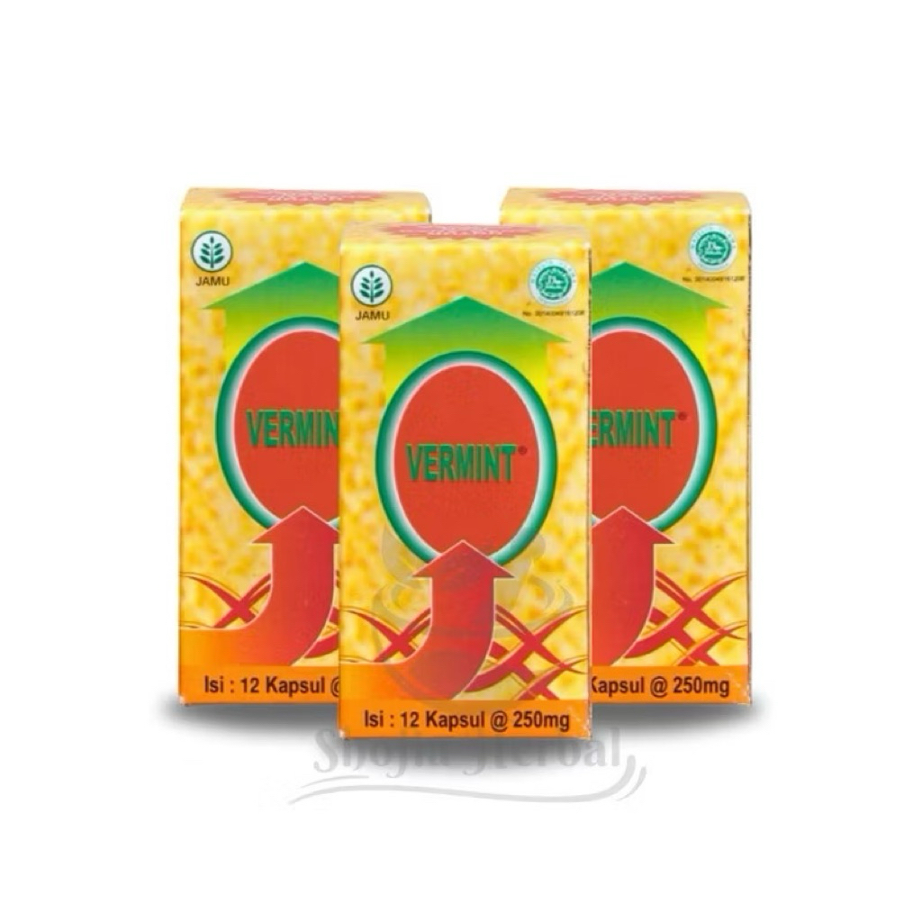 Vermint Isi 12 Kapsul Obat Cacing Tipes Original