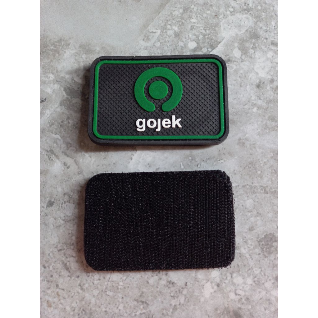 PATCH RUBBER LOGO GOJEK - TEMPELAN EMBLEM KARET LOGO GOJEK