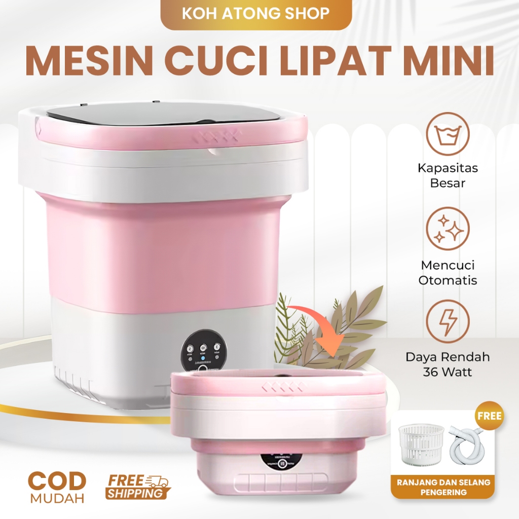 Mesin Cuci Mini Dan Pengering Pakaian Digital/ Mesin Cuci Lipat Kapasitas 12L