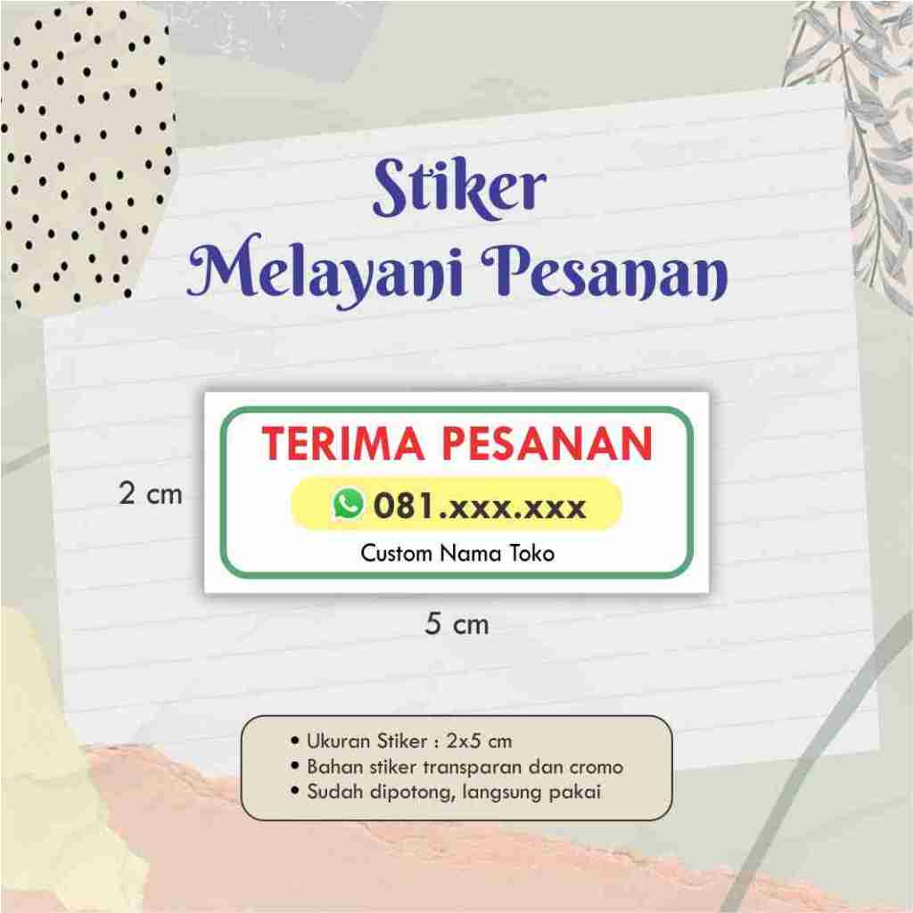 

Stiker Menerima pesanan transparan / cromo / Stiker nama