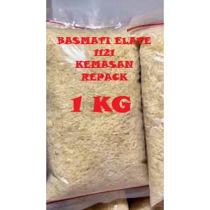 

Beras Basmati Elate 1121 Creamy Sella Kemasan Repack 1kg Basmati Rice
