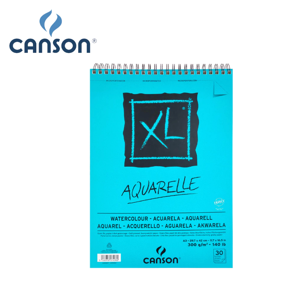 

BN - Canson XL Aquarelle/WaterColour Paper 30 Sheet A3 300 g/m2