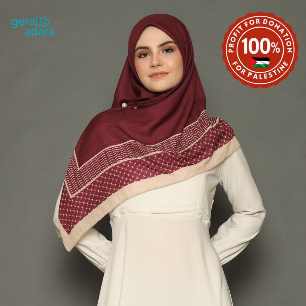 Keffiyeh Palestina | Kerudung Palestina | Hijab Palestina - Samira Series