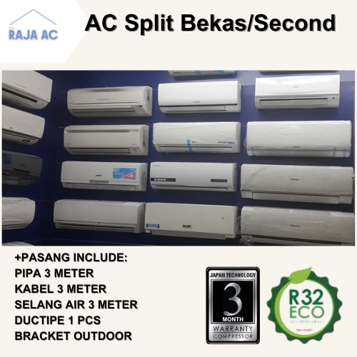 AC Split Bekas/Second FREE PASANG + AKSESORIS
