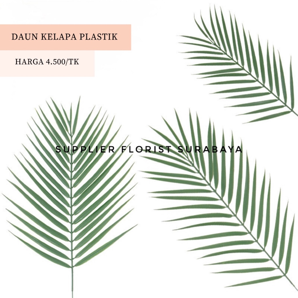 [DAUN PALEM TROPICAL] DAUN PALEM TROPIKAL PLASTIK HIJAU ARTIFICIAL LEAVES PALSU HIASAN POT BUNGA VAS