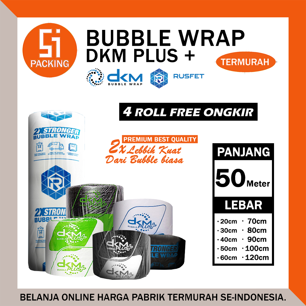 

Plastik Bubble Wrap 125cm x 50m Dkm 40cm 30cm 20cm 50cm 60cm 70cm 80cm 90cm 100cm x 50m Putih Bening & Hitam Packing Online Shop Roll