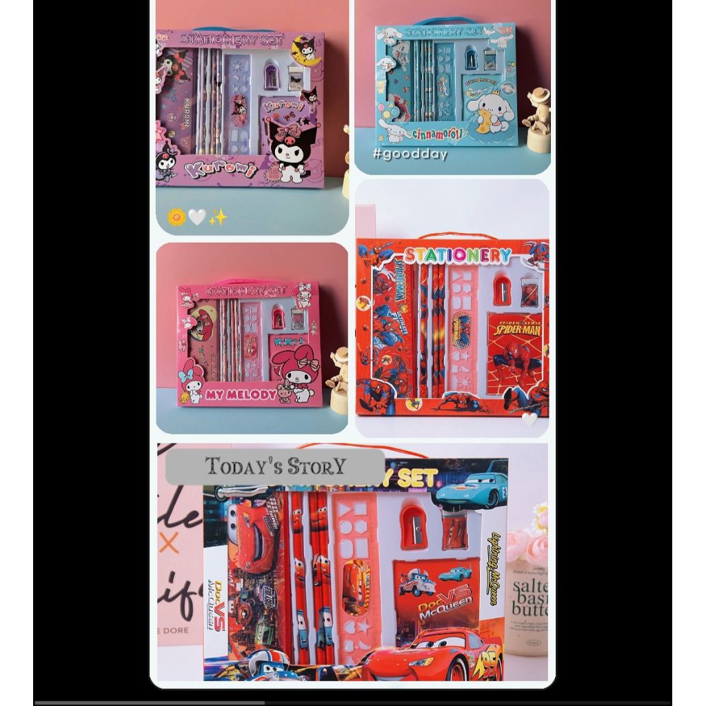 

SET ALAT TULIS / KOTAK PENSIL SANRIO / ALAT TULIS ANAK / ATK KARAKTER SANRIO / SOVENIR KOTAK PENSIL
