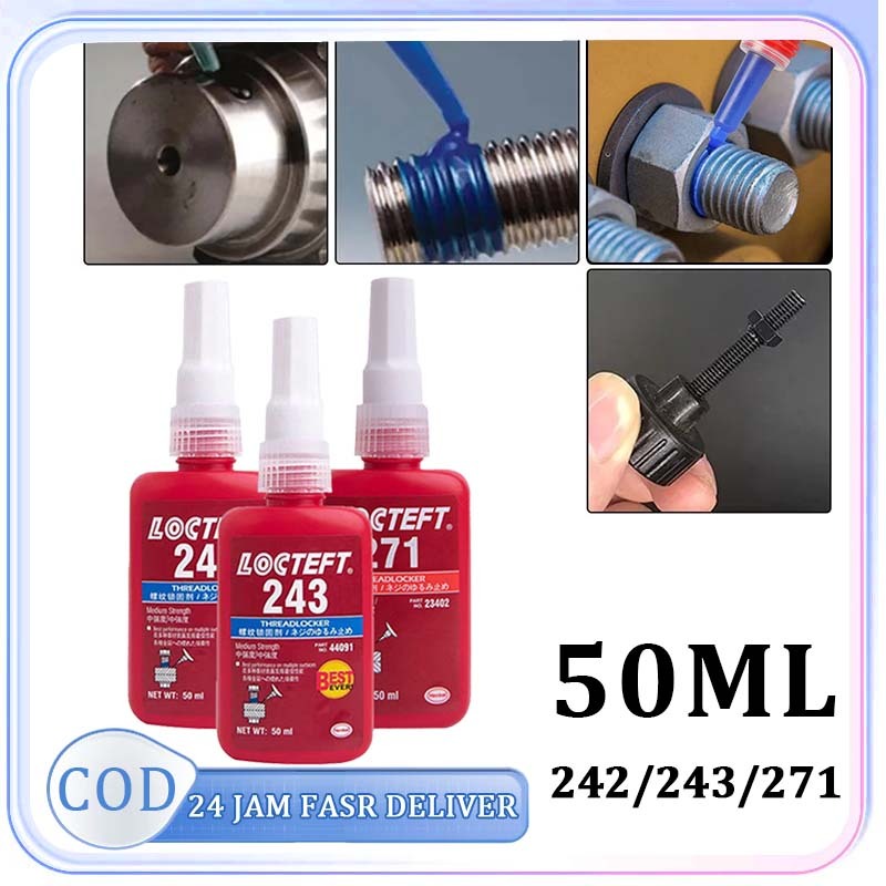 

ucl_gramari - lem baut permanen 50ml - lem drat baut tahan panas cairan perekat kuat