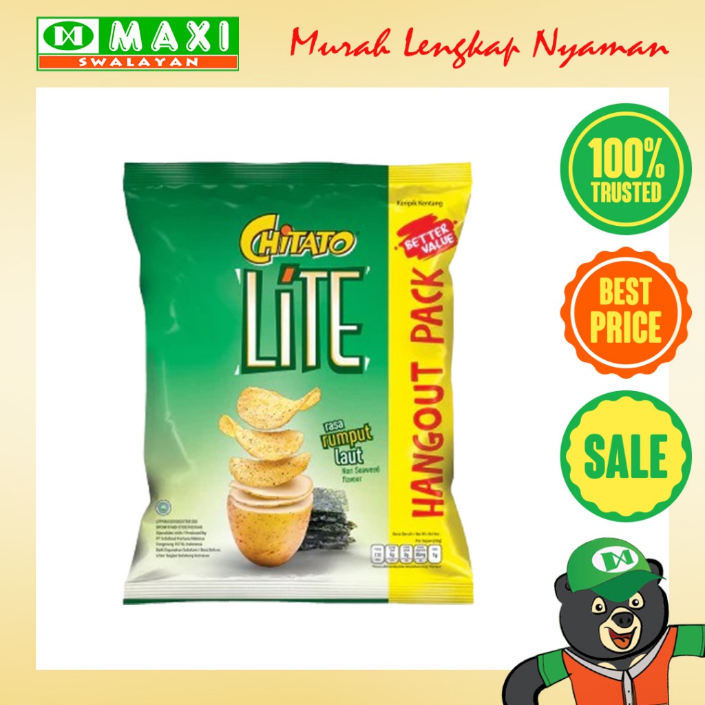 

Chitato Lite Rumput Laut Nori Seaweed HANGOUT PACK 120 GR / Lite Rumput Laut