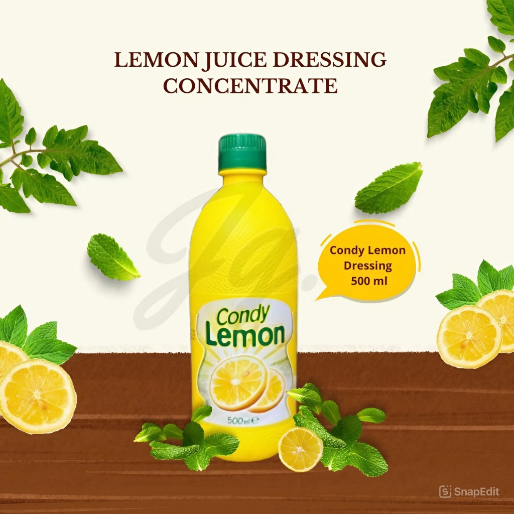 

Condy Lemon Juice Dressing Concentrate 500 ML| Condy Lemon Concentrate 500ML