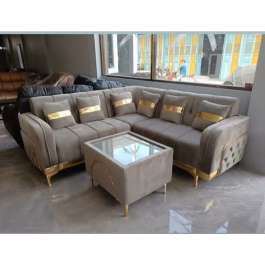 Sofa Sudut Minimalis Rinjani 5 Seat / Sofa Santai Retro / Sofa Selonjor