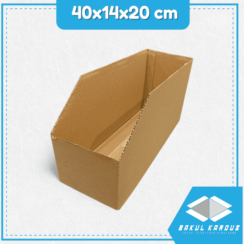 

kardus model bin box file ukuran 40x14x20 cm - partisi rak barang