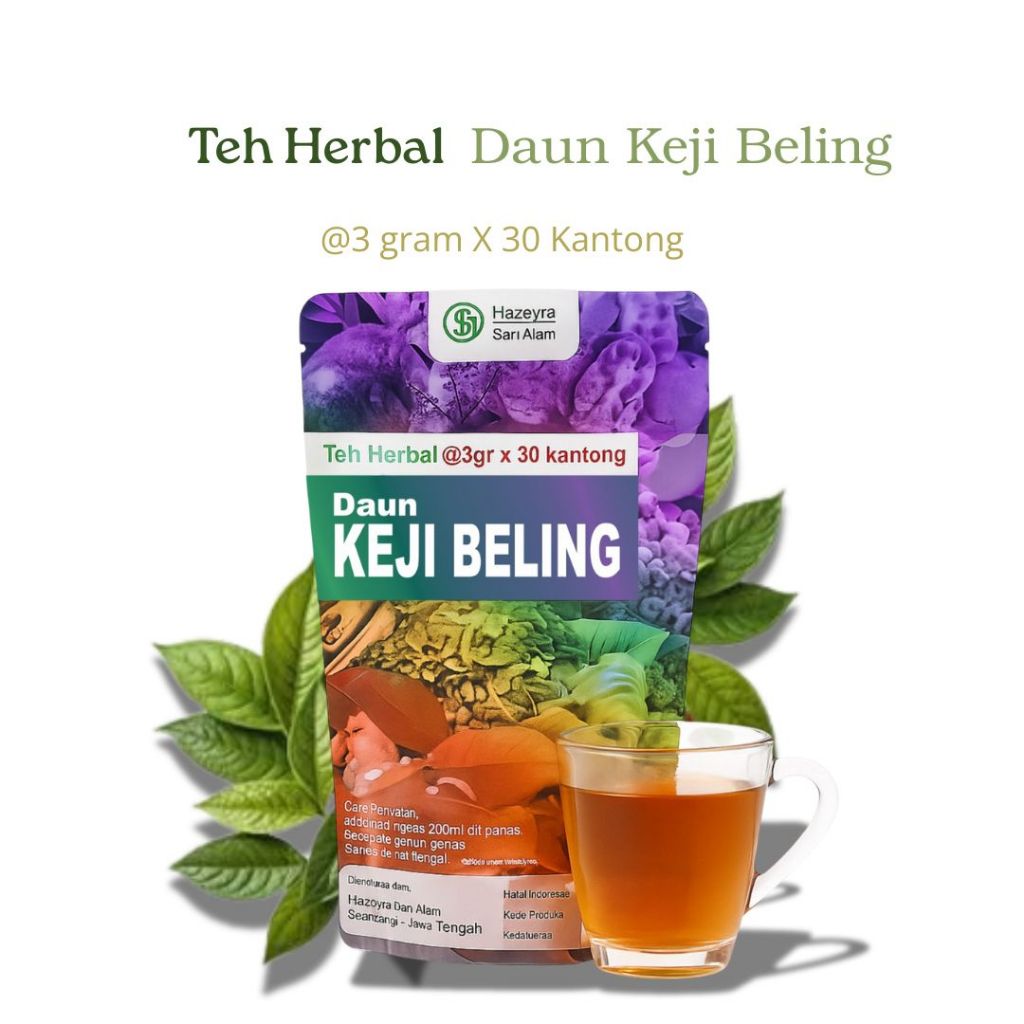 

teh herbal daun keji beling isi 30pcs