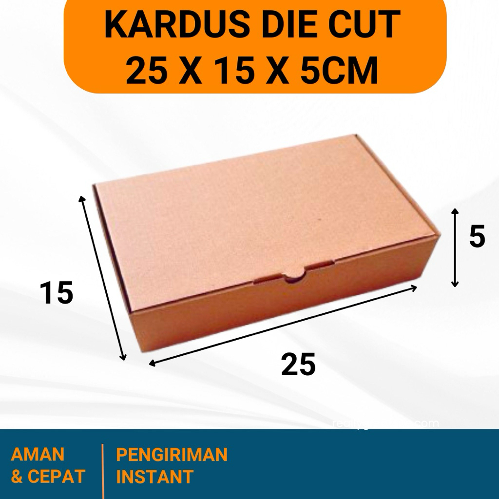 

KARDUS 25x15x5 cm / BOX KARTON CORUGATED DIE CUT E-FLUTE