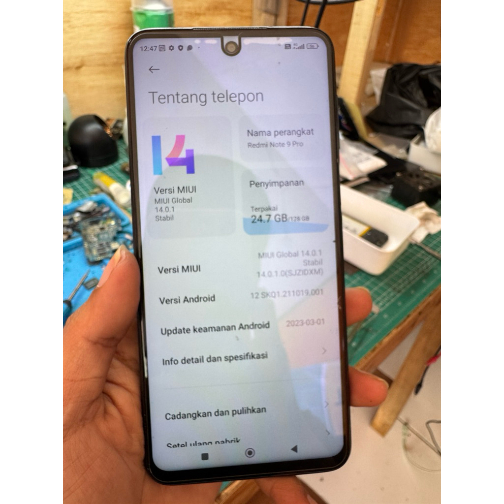 redmi note 9 pro ram 8/128 gb bekas service