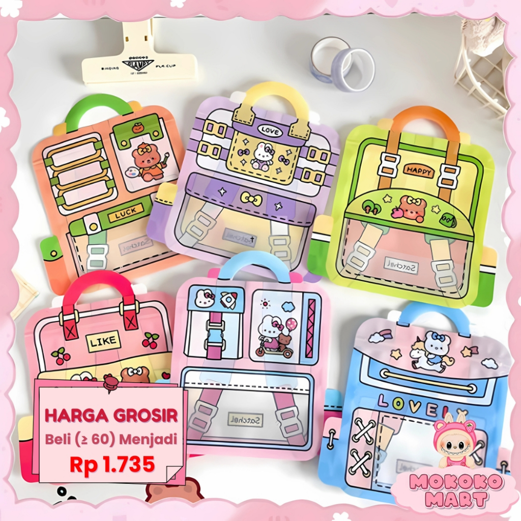 

MM Kantong Plastik Souvenir Snack Hadiah Aksesoris Zipper Lock Aesthetic Lucu Tebal Tahan Air ST08