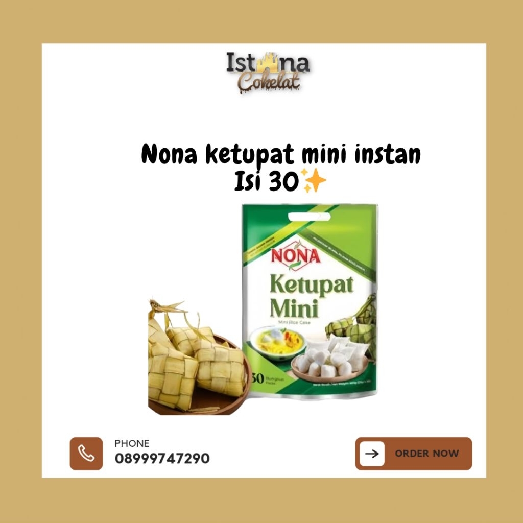 

KETUPAT MINI INSTAN NONA ISI 30PCS 600GR