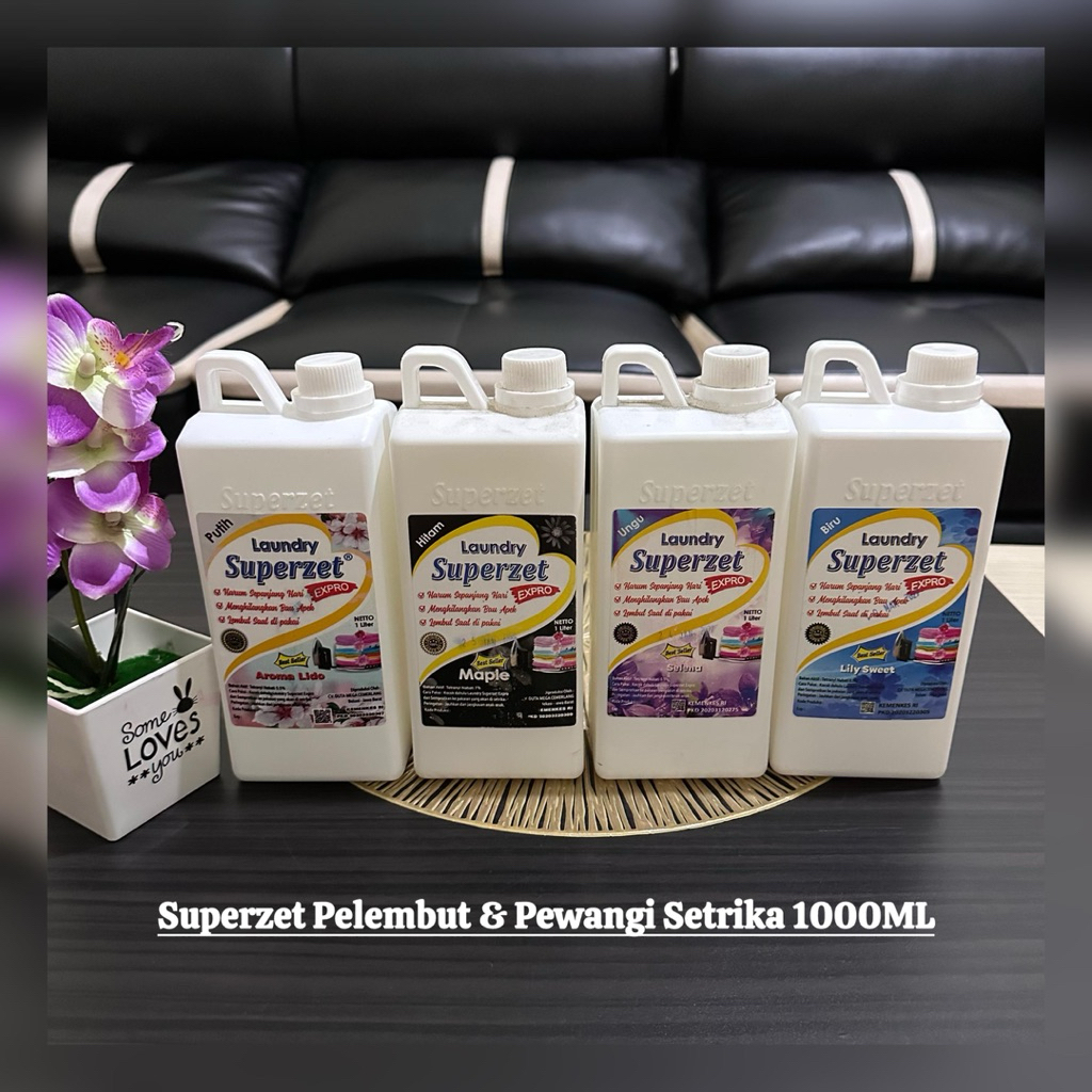 SUPERZET PARFUM PEWANGI LAUNDRY WANGI 1 LITER - PEWANGI LAUNDRY SUPER ZET - Pengharum Pakaian 1 lite