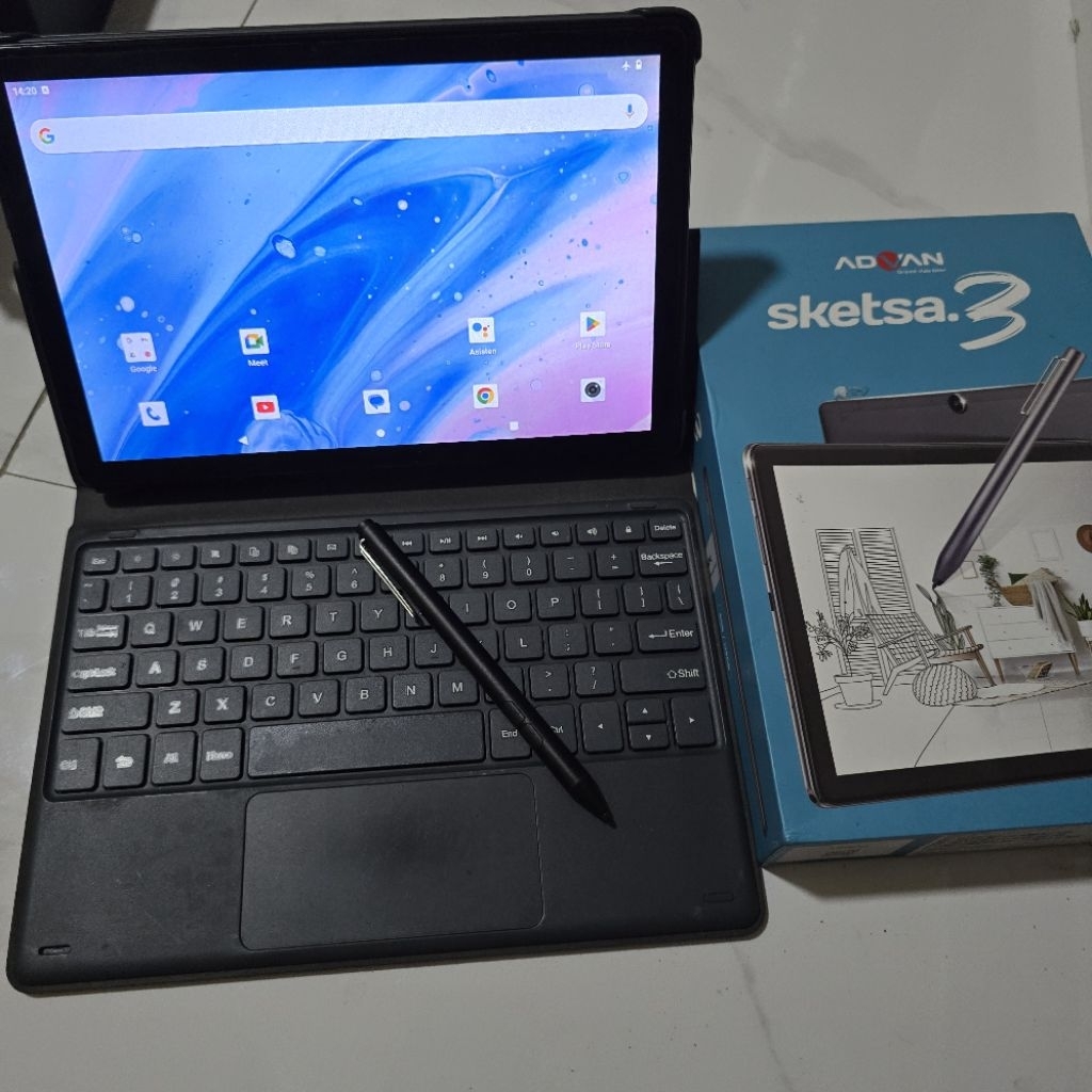 Advan Sketsa 3 10inchi Ram 6 128GB siap pakai