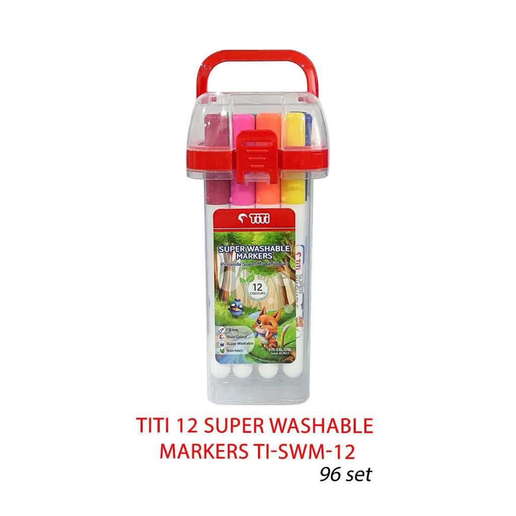 

SUPER WASHABLE MARKERS TI-SWM-12 TITI