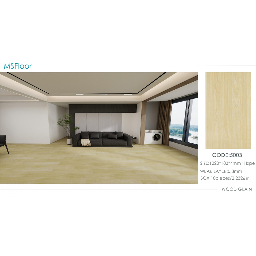 Lantai Kayu Modern Vynil SPC Flooring Click System 4mm 1Dus isi 10