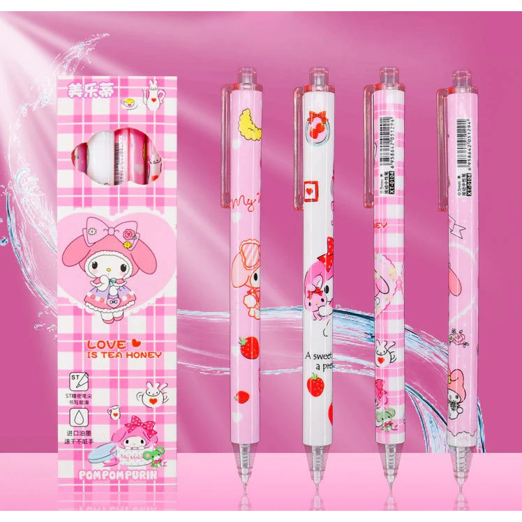 

Pulpen Gel Mekanik 1 Set Isi 4 Pcs Motif Sanrio Dengan Ujung Pulpen Runcing Dan Presisi