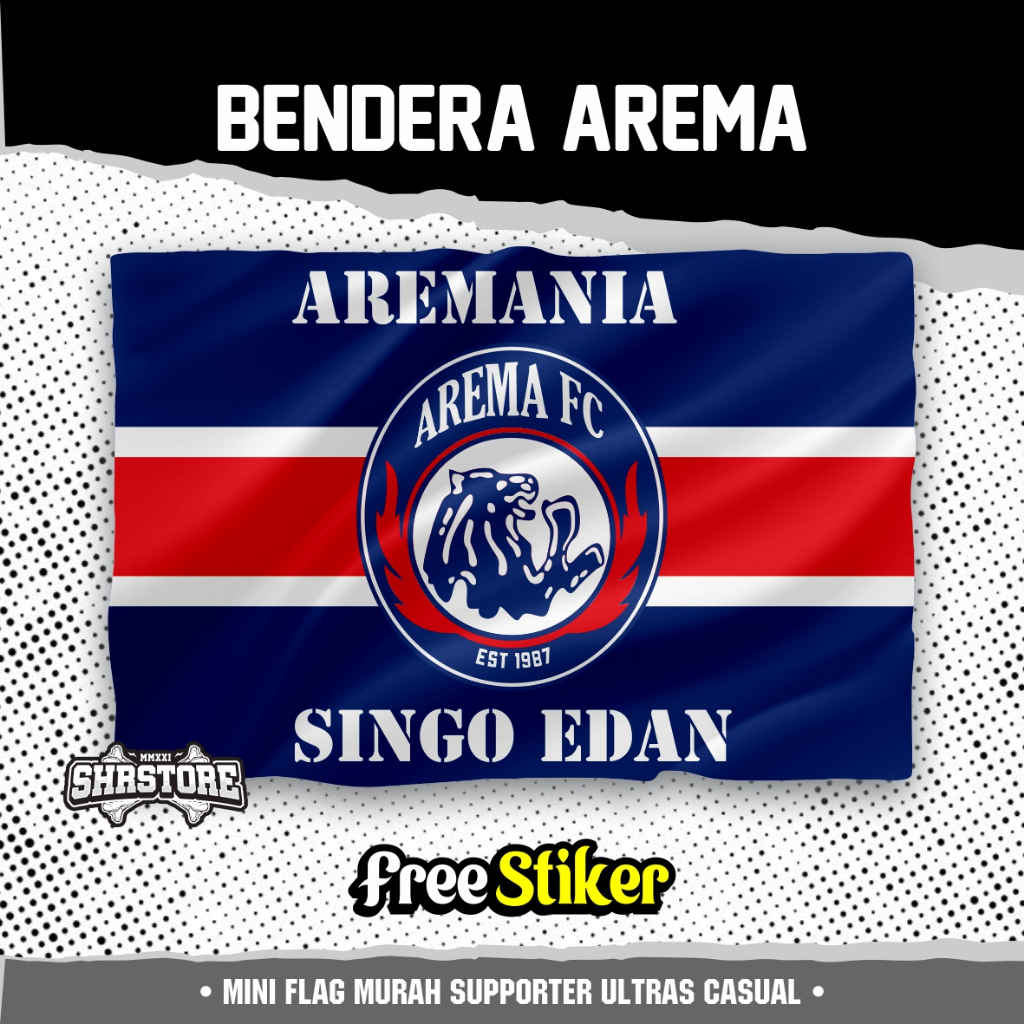 BENDERA AREMA MURAH BENDERA AREMA FC SUPORTER BESAR TERMURAH Bendera Flag Murah AREMA Casuals Ultras