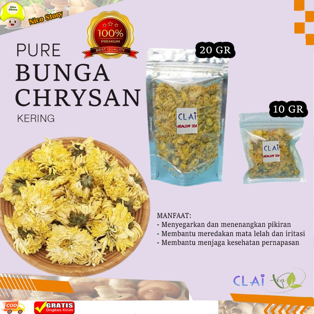 

(ncs) Teh Bunga Chrysan Kering flower krisan yellow chrysanthemum emas golden tea