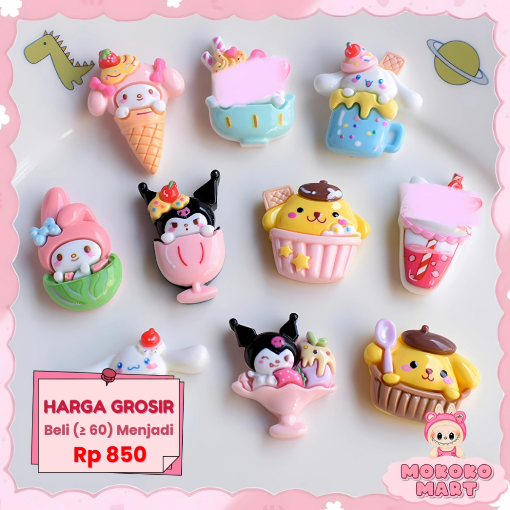 

MM Stiker 3D DIY Ice Cream Lucu Untuk Case HP Botol Cocok Untuk Souvenir Hadiah Aksesoris DIY Cute