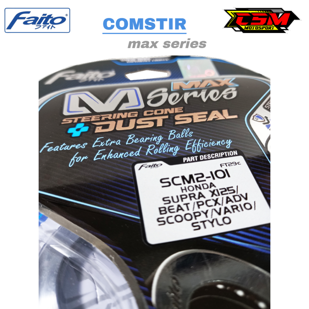 COMSTIR BEAT SUPRA X VARIO SUPRA X 125 BLADE REVO DLL HONDA M SERIES STEERING CONE V2 EXTRA SMOOTH R