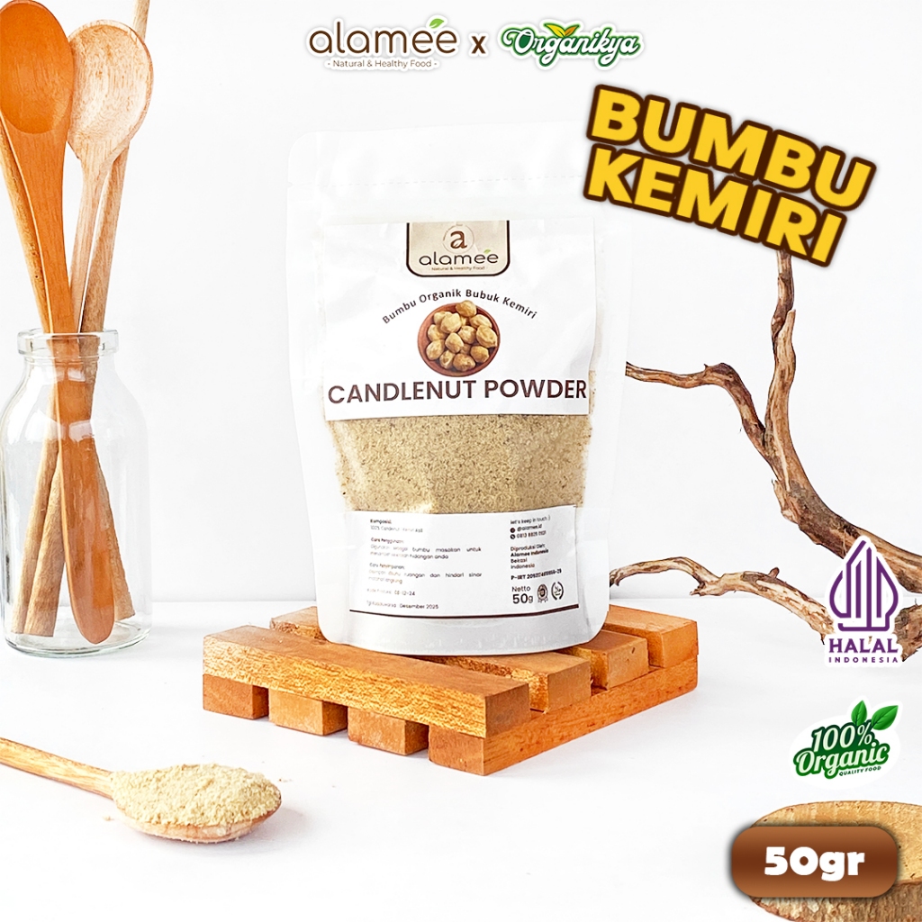 

ALAMEE Kemiri Bubuk Candlenut Powder Bumbu Dapur Organik Masak Murni Asli Tanpa Campuran organikya
