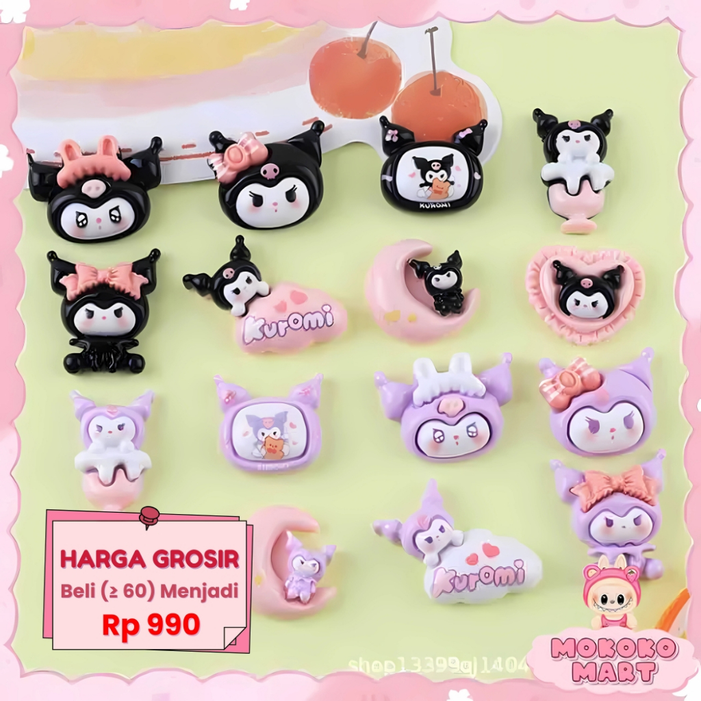 

MM Stiker 3D Resin Clay Per Pcs DIY Kuromi Purple Lucu Imut Buat Dekor / Stiker Mainan Tempel 3D-010