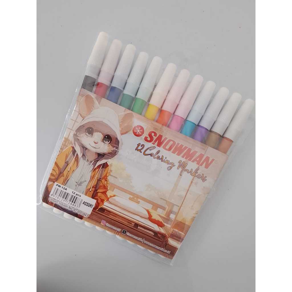 

Snowman 12 Color Marker Set – Ideal untuk Mewarnai & Menggambar