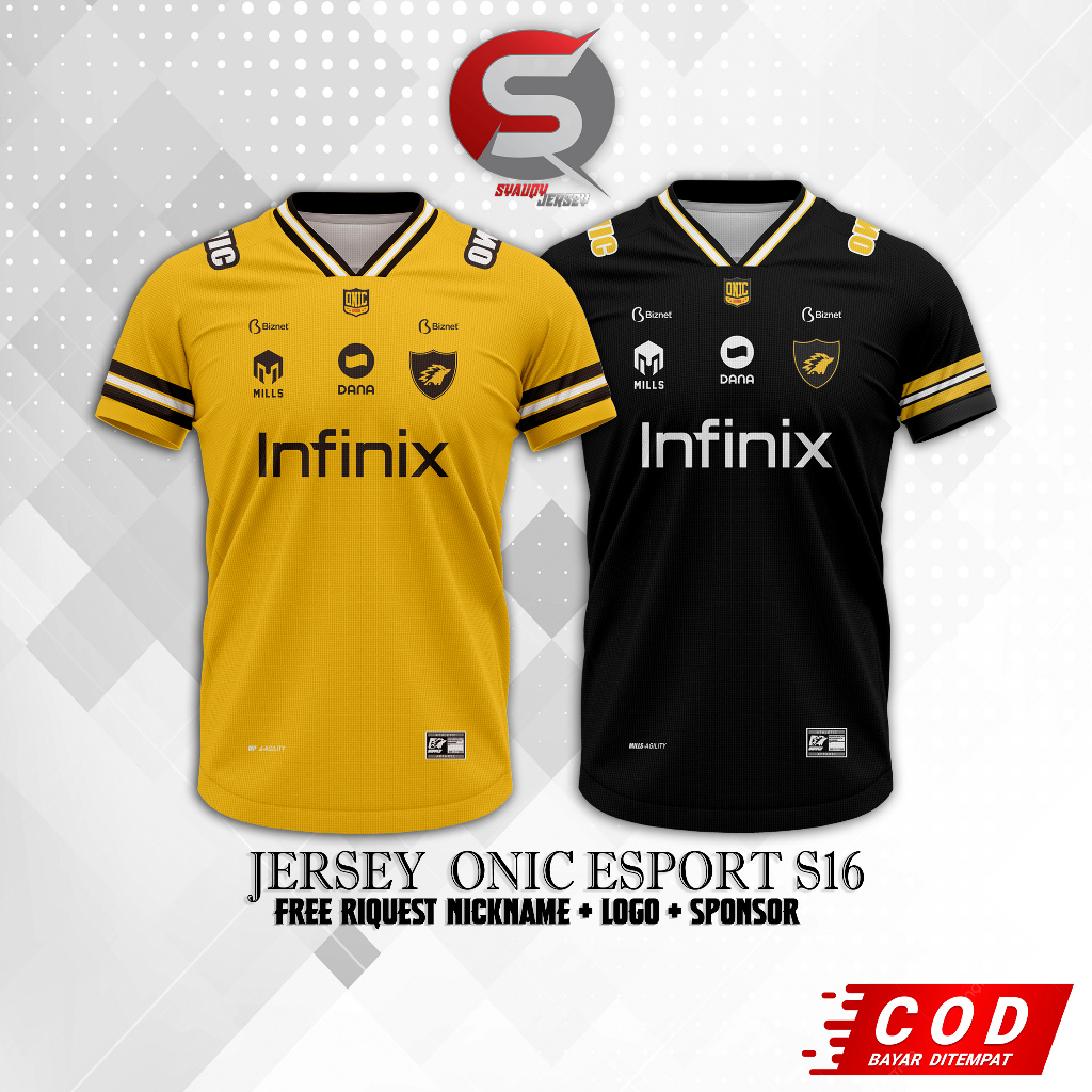 Jersey Kaos Baju ONIC FNATIC ONIC terbaru MPL S15 2025 - 2026  terbaru geratis riquest nama