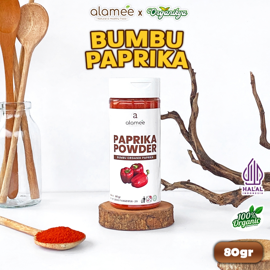 

ALAMEE Paprika Bubuk Powder Ground Bumbu Dapur Instan Organik Murni Tanpa Campuran 50g organikya