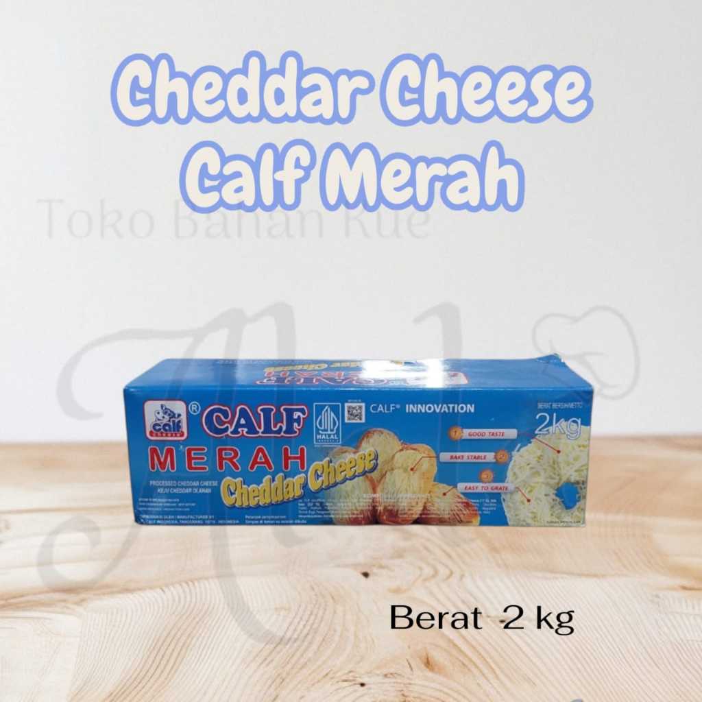 

Keju Calf Merah 2 Kg / keju cheddar / keju untuk topping dan isian