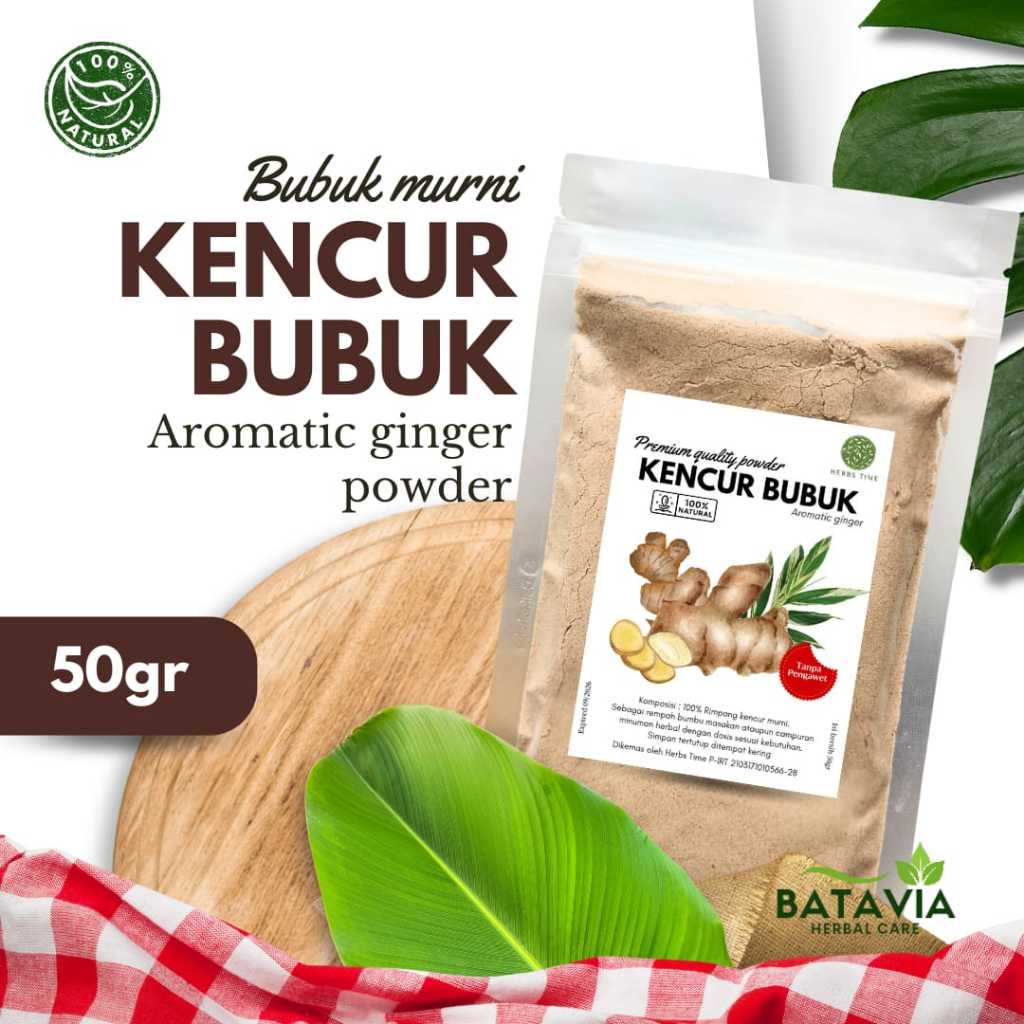 

Kencur Bubuk Murni Premium Aromatic Ginger Powder Herbs Time