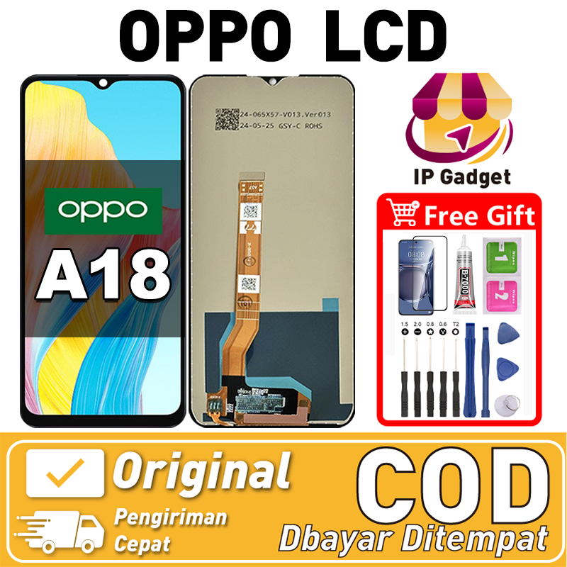 ORI FOR LCD OPPO A18 Fullset Original LCD HP OPPO A18 Asli Touchscreen Layar Sentuh HP COD