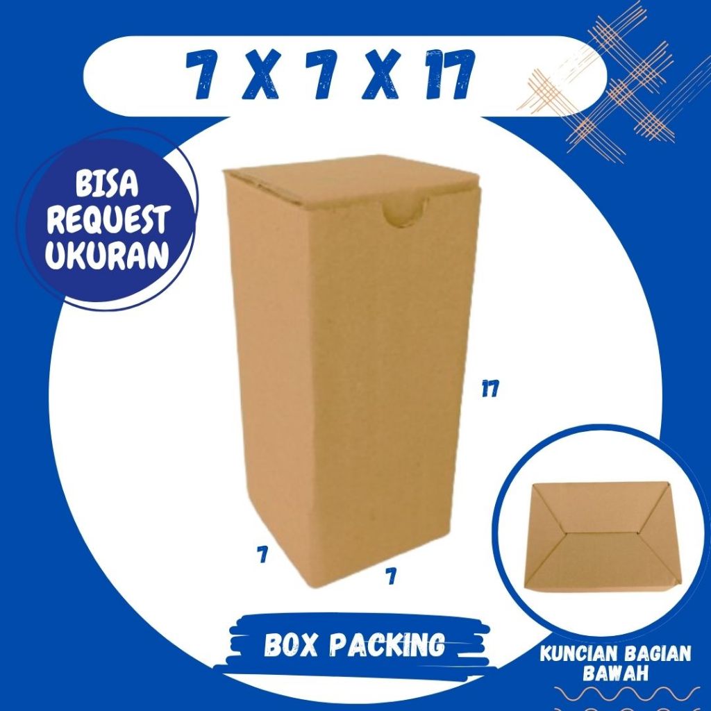 

Kardus 7x7x17 Packing Olshop Box A0 Dus Kotak Kemasan Souvenir Sparepart Madu Parfum Malang Grosir