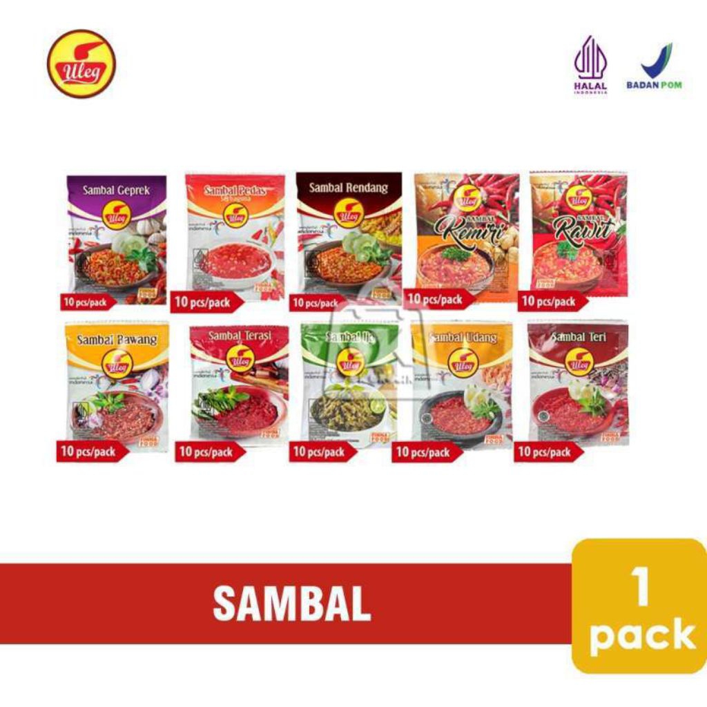 

SAMBAL ULEG SACHET FINNA ALL VARIAN ( 1 pak isi 10 pcs )