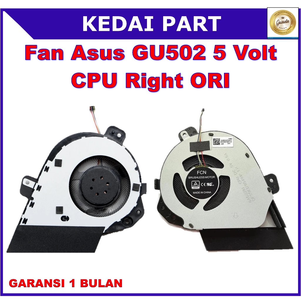 Fan Asus ROG Zephyrus GU502 GX502GW GU502DU GU502G GU502GU 5V CPU ORI