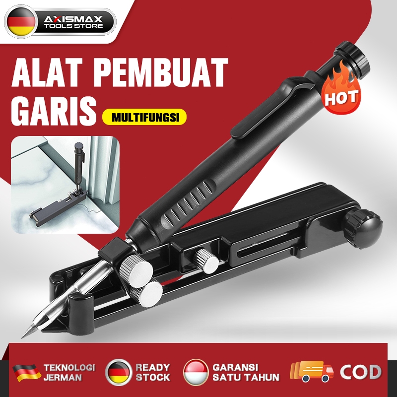 

✨COD✨Alat Ukur Penanda Kayu Pengukuran Garis Sudut Multifungsi Penggaris Pertukangan Serbaguna Praktis