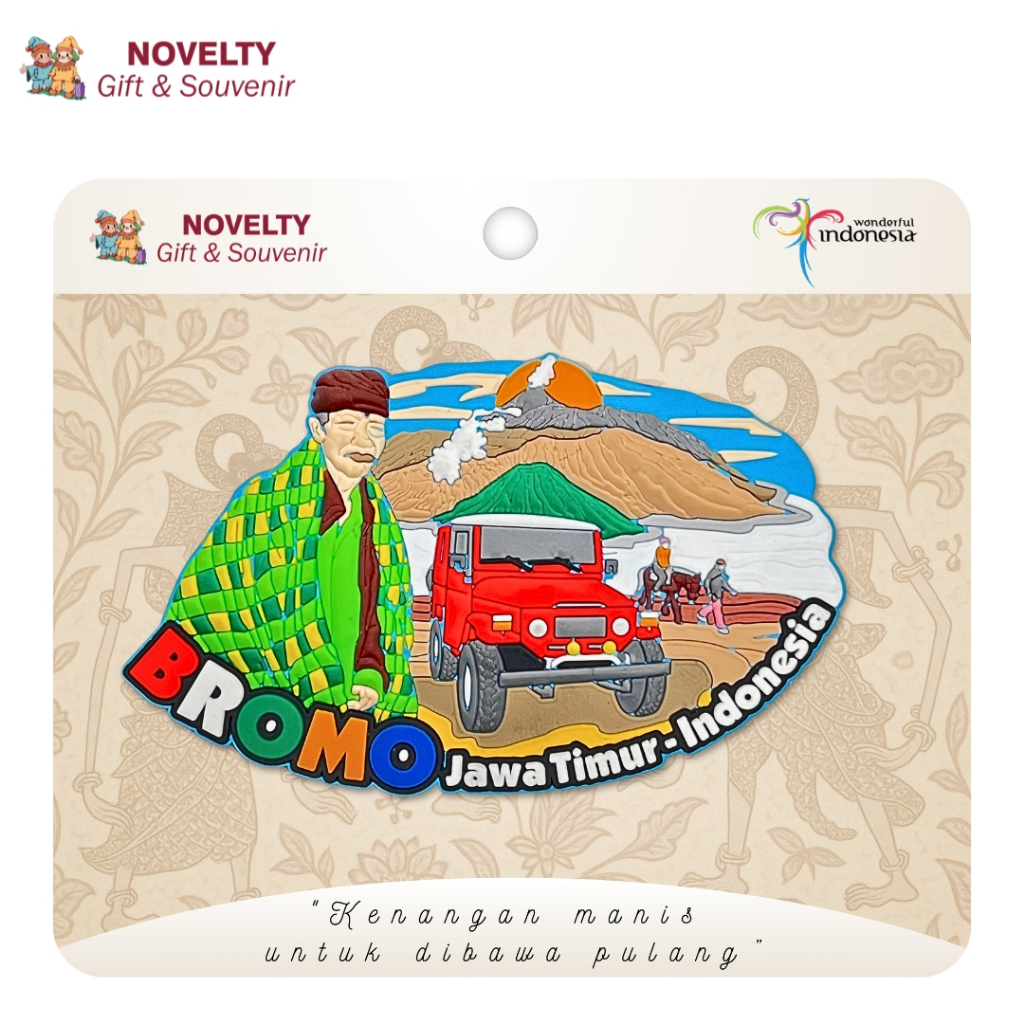 Souvenir magnet kulkas Bromo oleh oleh Malang Jawa Timur Indonesia