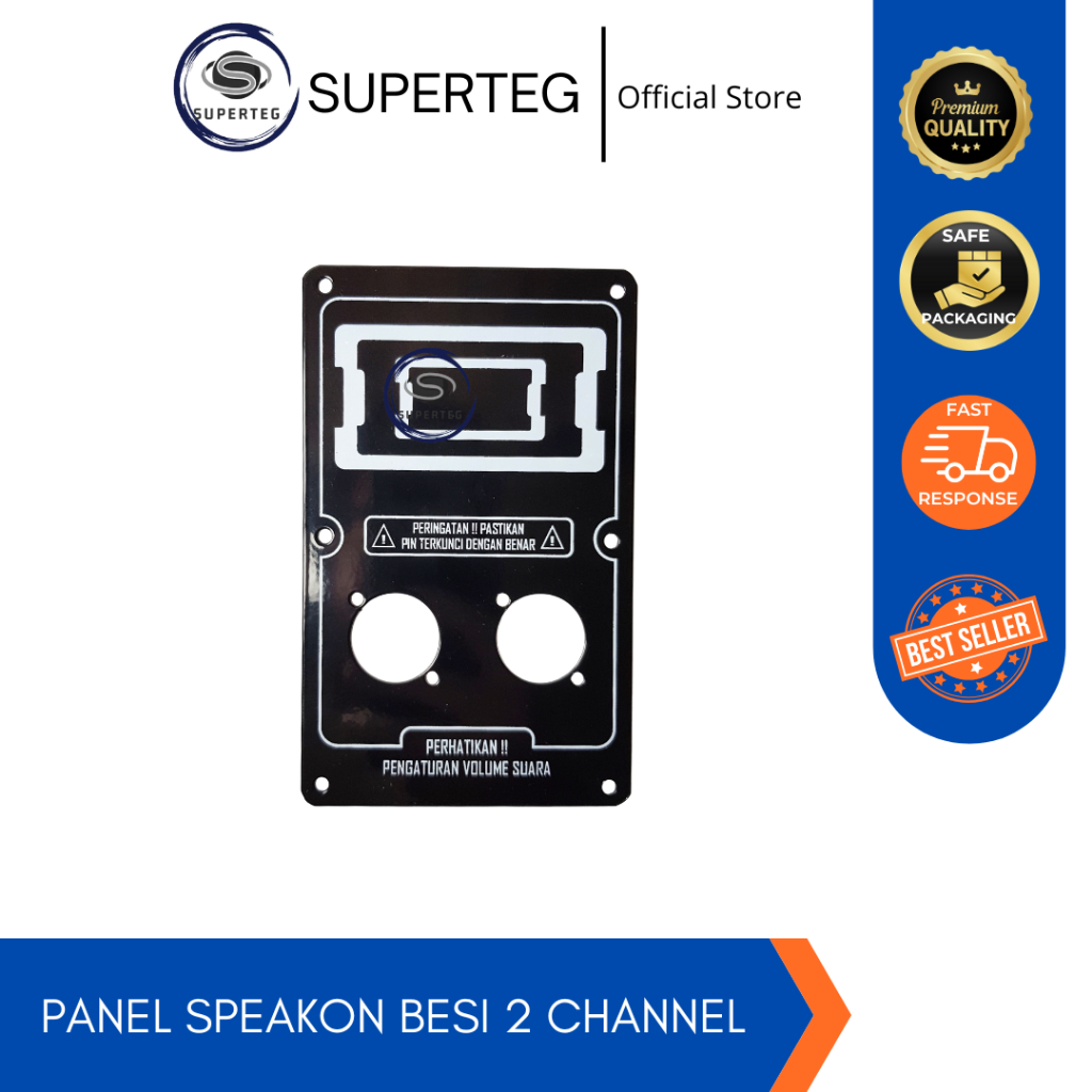 PLAT PANEL SPEAKON BESI 2 CHANNEL PANEL SPIKON PREMIUM BOX DUDUKAN SPIKON